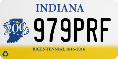 IN license plate 979PRF