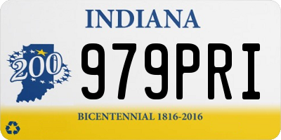IN license plate 979PRI