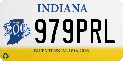 IN license plate 979PRL