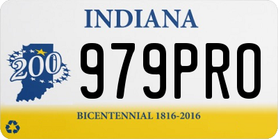 IN license plate 979PRO