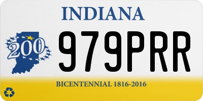 IN license plate 979PRR
