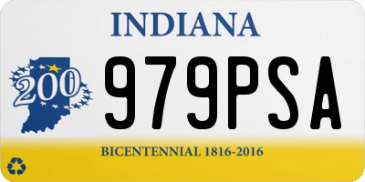 IN license plate 979PSA