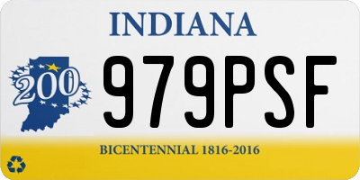 IN license plate 979PSF