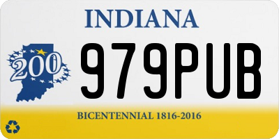 IN license plate 979PUB