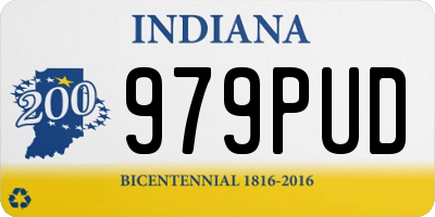 IN license plate 979PUD