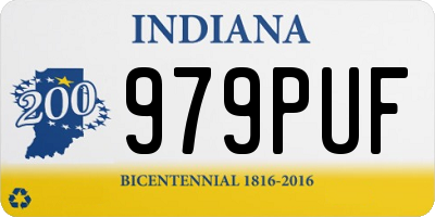 IN license plate 979PUF