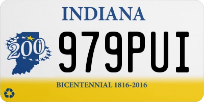 IN license plate 979PUI