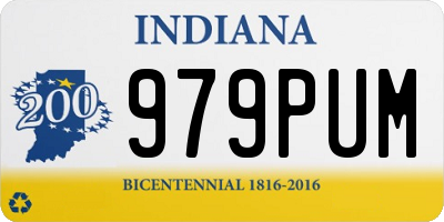 IN license plate 979PUM