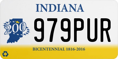 IN license plate 979PUR