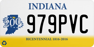 IN license plate 979PVC