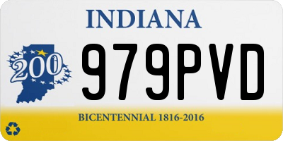 IN license plate 979PVD