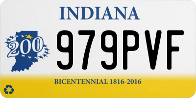 IN license plate 979PVF