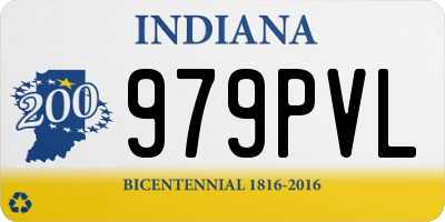IN license plate 979PVL