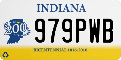 IN license plate 979PWB