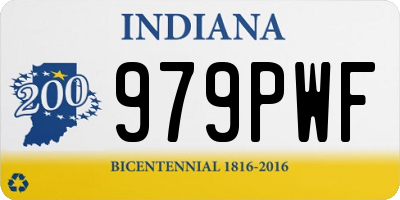 IN license plate 979PWF