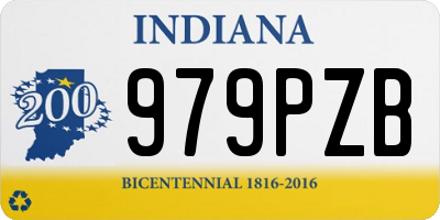 IN license plate 979PZB