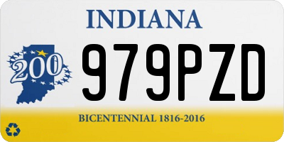 IN license plate 979PZD