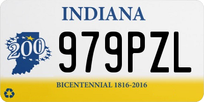 IN license plate 979PZL