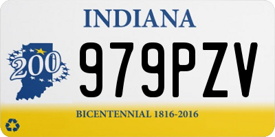 IN license plate 979PZV