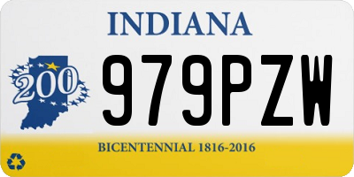 IN license plate 979PZW