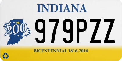 IN license plate 979PZZ