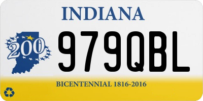 IN license plate 979QBL