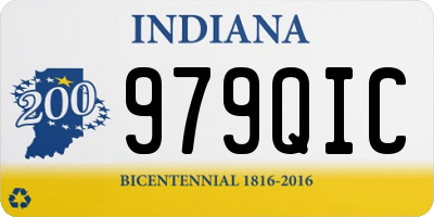 IN license plate 979QIC