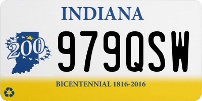 IN license plate 979QSW