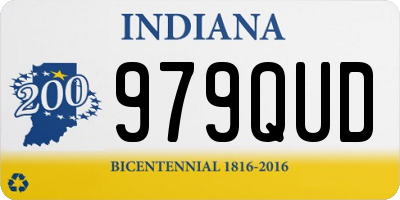 IN license plate 979QUD