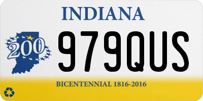 IN license plate 979QUS