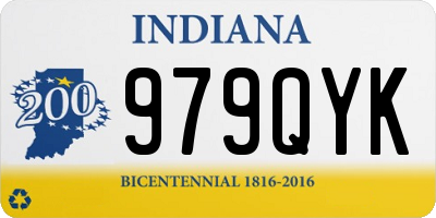 IN license plate 979QYK