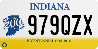 IN license plate 979QZX