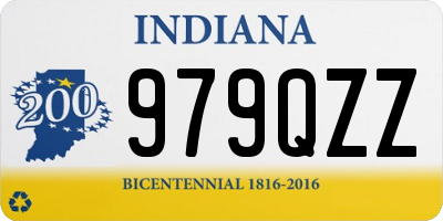 IN license plate 979QZZ