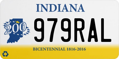 IN license plate 979RAL
