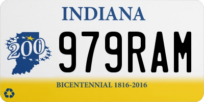 IN license plate 979RAM