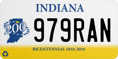 IN license plate 979RAN