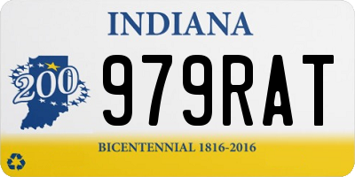 IN license plate 979RAT