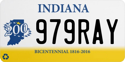IN license plate 979RAY