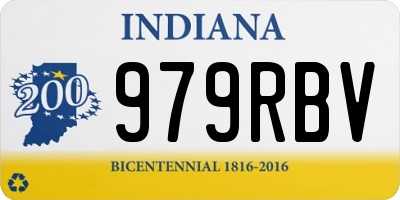 IN license plate 979RBV