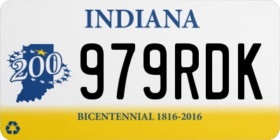IN license plate 979RDK