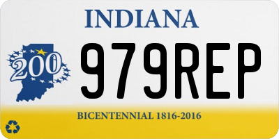 IN license plate 979REP