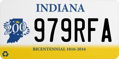 IN license plate 979RFA