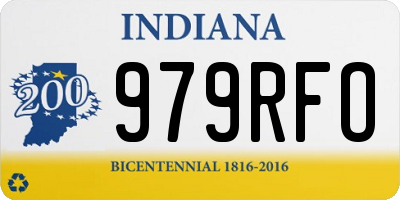 IN license plate 979RFO