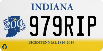 IN license plate 979RIP
