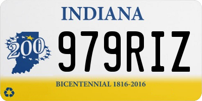 IN license plate 979RIZ