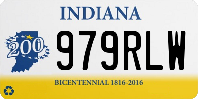 IN license plate 979RLW