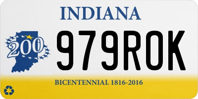 IN license plate 979ROK