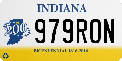 IN license plate 979RON