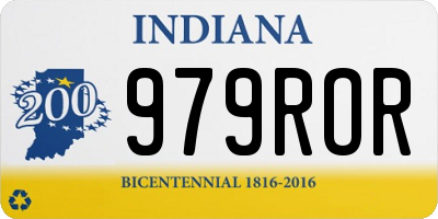 IN license plate 979ROR