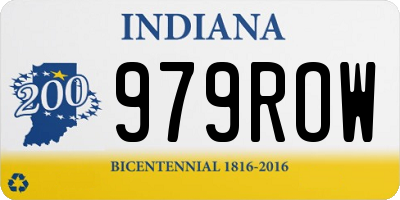 IN license plate 979ROW